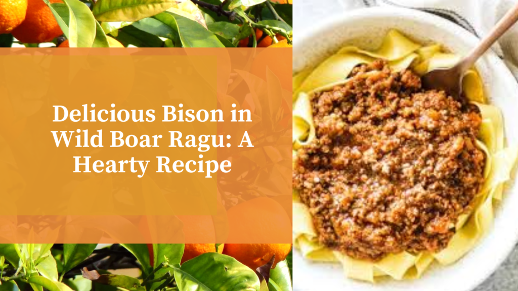 Delicious Bison in Wild Boar Ragu: A Hearty Recipe