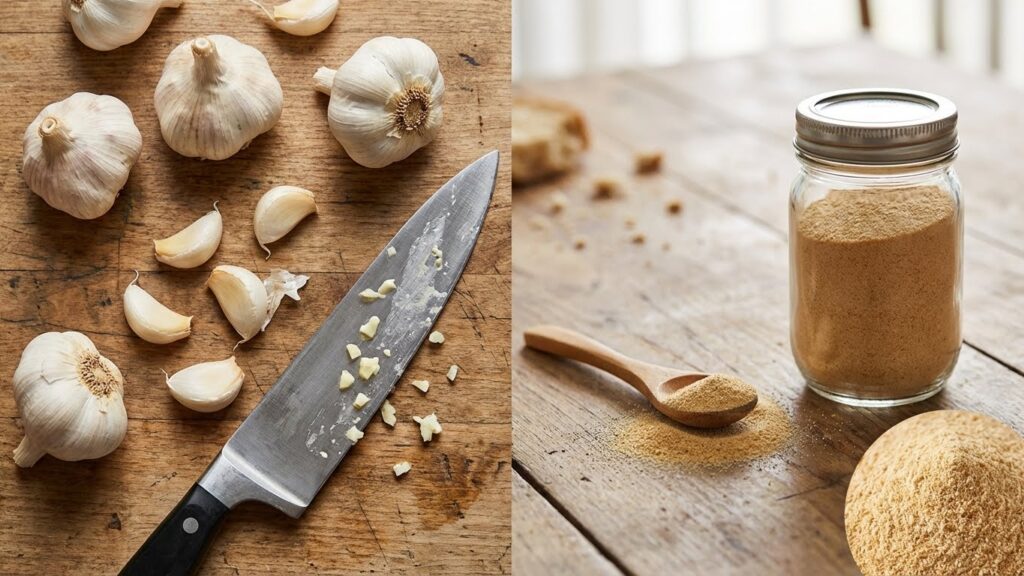 Core Differences Between Fresh Garlic and Garlic Powder
