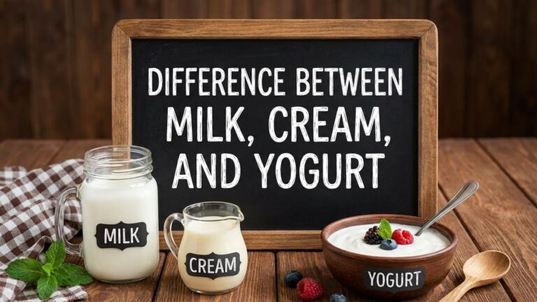 Difference Between Milk, Cream, and Yogurt