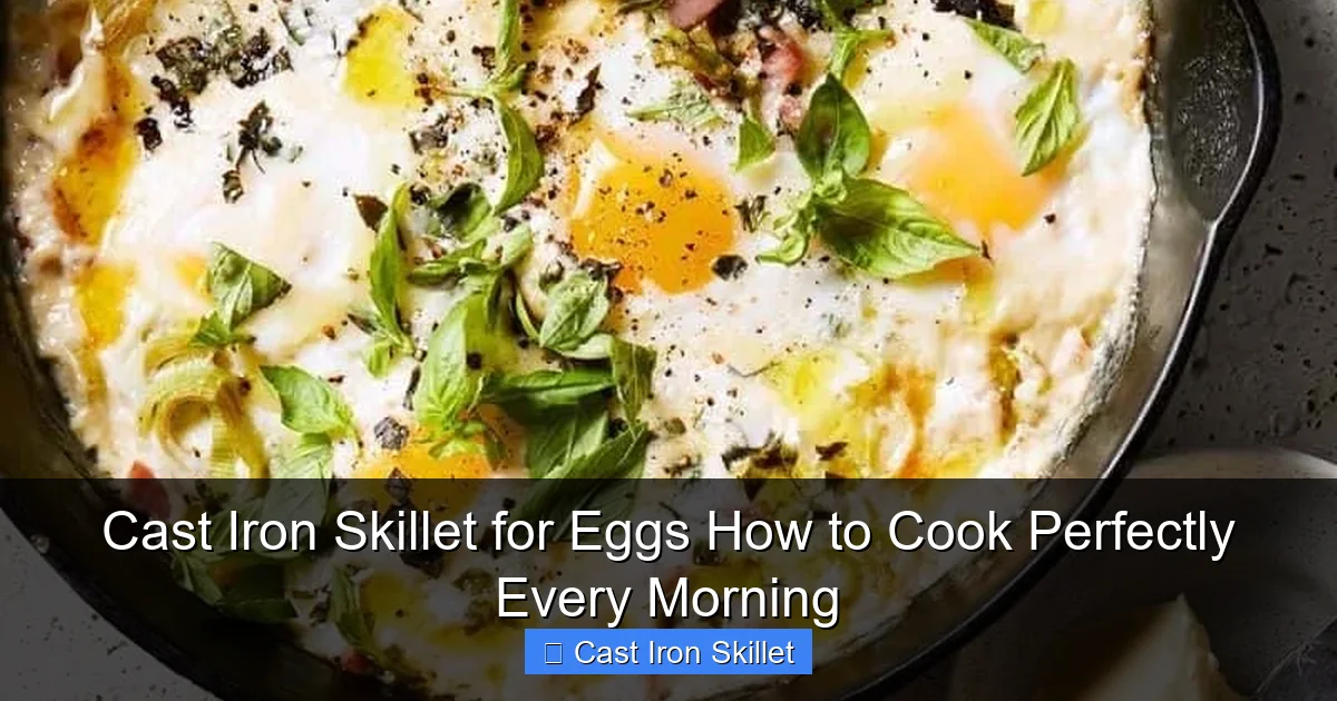 Cast Iron Skillet for Eggs How to Cook Perfectly Every Morning