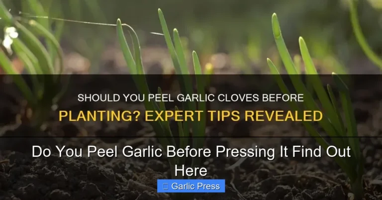Do You Peel Garlic Before Pressing It Find Out Here