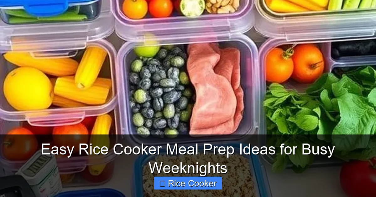 Easy Rice Cooker Meal Prep Ideas for Busy Weeknights