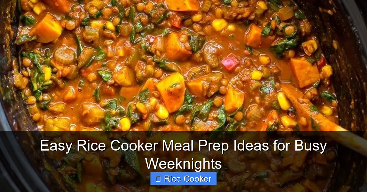 Easy Rice Cooker Meal Prep Ideas for Busy Weeknights