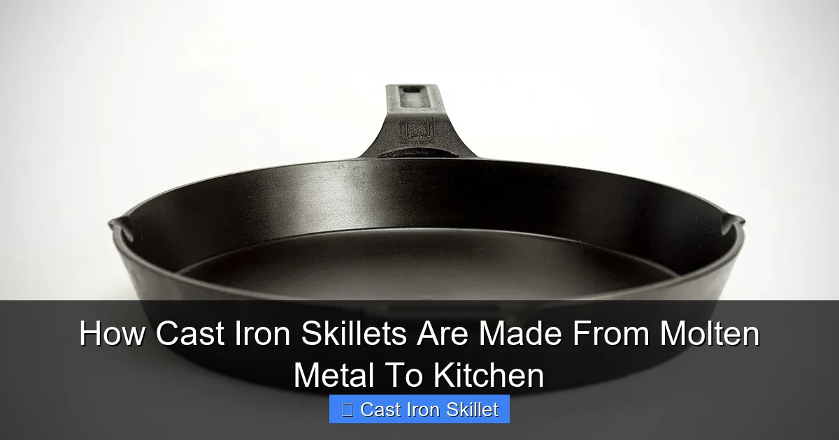 How Cast Iron Skillets Are Made From Molten Metal To Kitchen