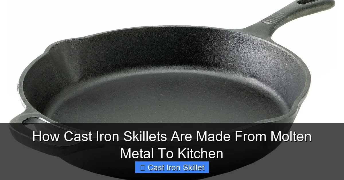 How Cast Iron Skillets Are Made From Molten Metal To Kitchen