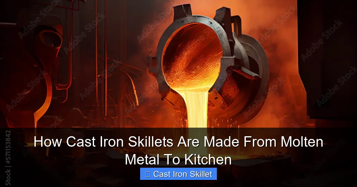 How Cast Iron Skillets Are Made From Molten Metal To Kitchen