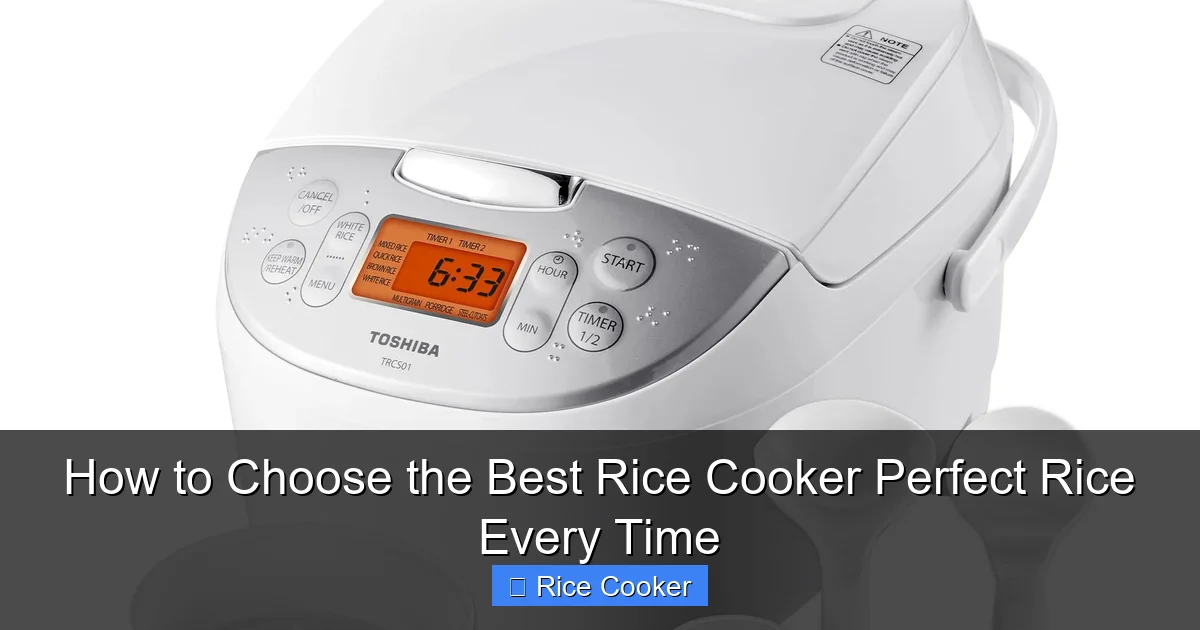 How to Choose the Best Rice Cooker Perfect Rice Every Time