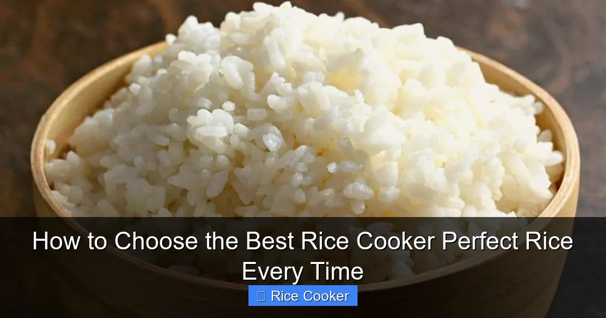 How to Choose the Best Rice Cooker Perfect Rice Every Time