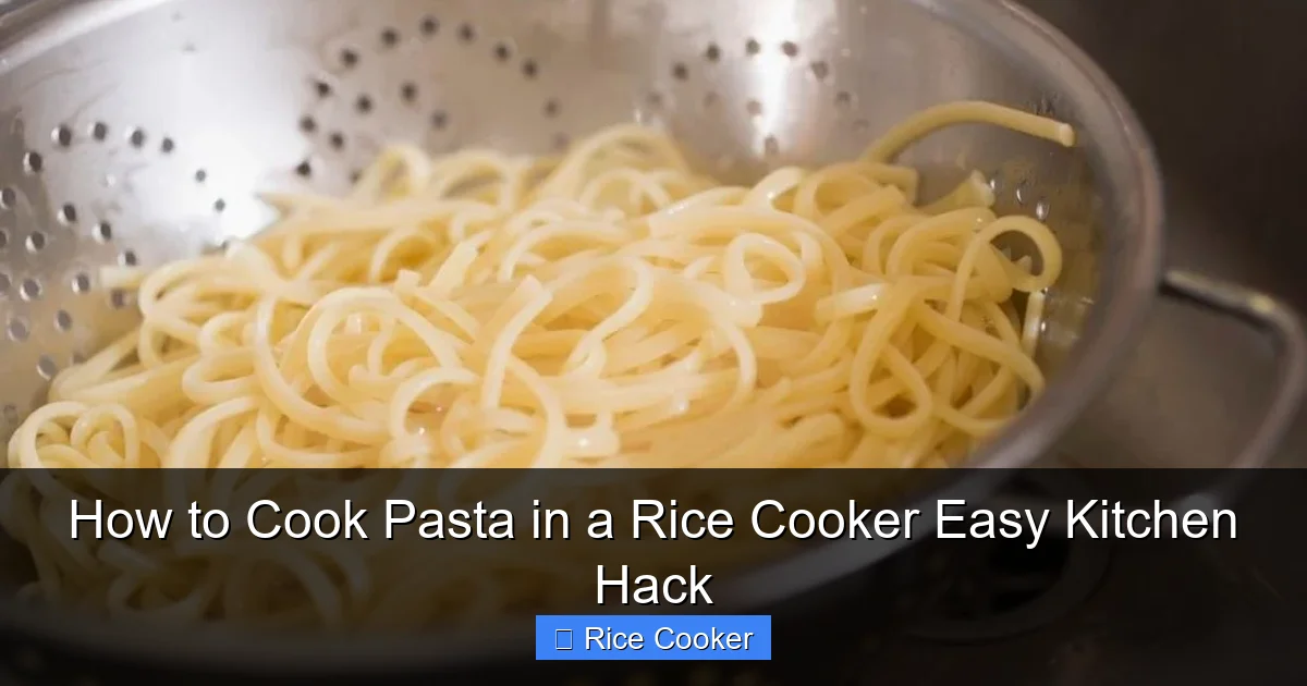 How to Cook Pasta in a Rice Cooker Easy Kitchen Hack