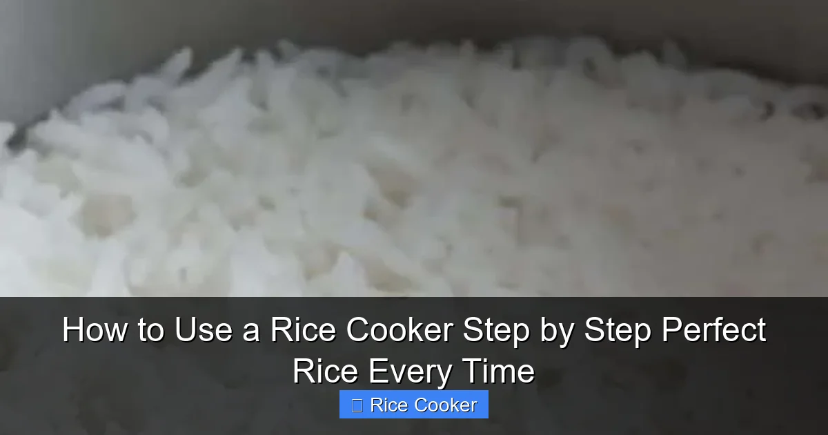 How to Use a Rice Cooker Step by Step Perfect Rice Every Time
