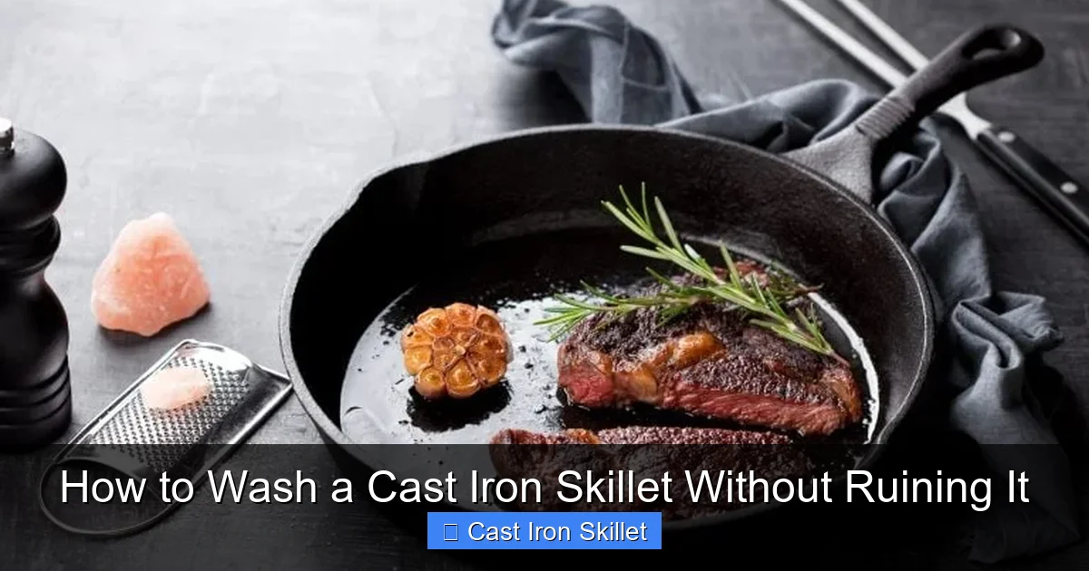 How to Wash a Cast Iron Skillet Without Ruining It