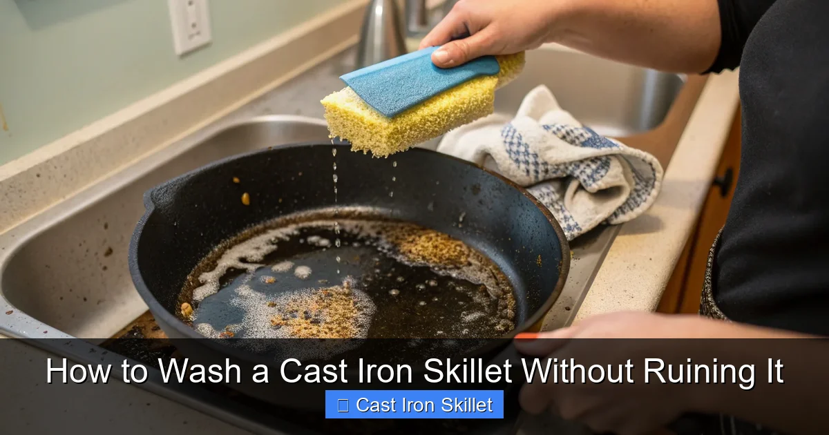 How to Wash a Cast Iron Skillet Without Ruining It