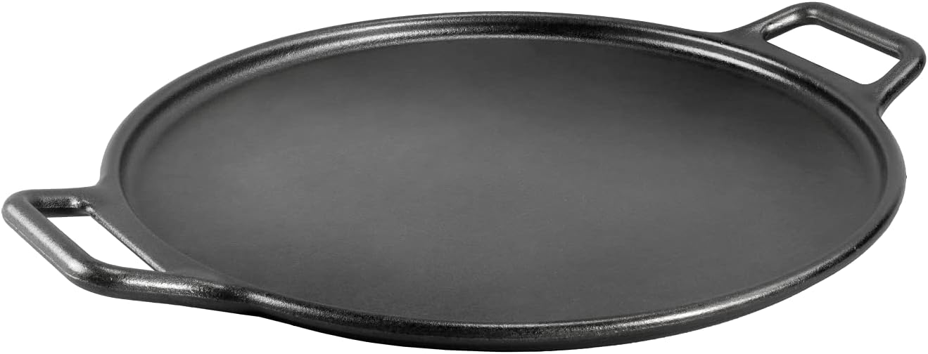 Lodge BOLD 14-Inch Seasoned Cast Iron Pizza Pan with Ergonomic Handles