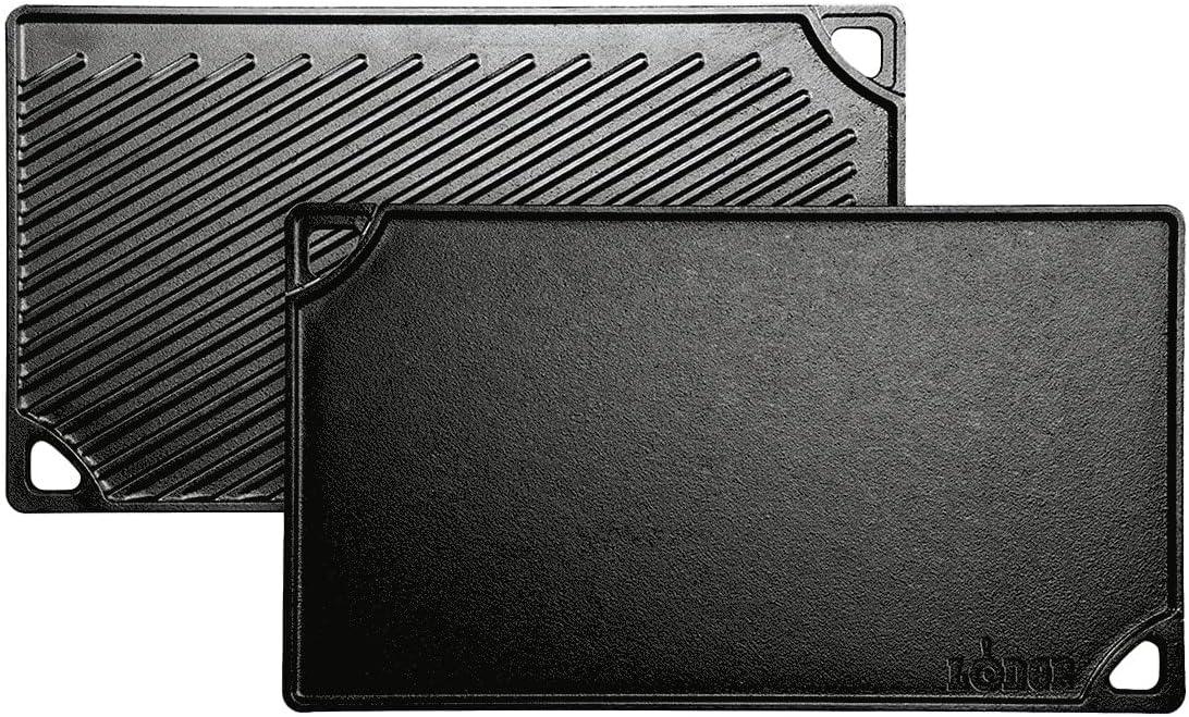 Lodge Reversible Cast Iron Grill and Griddle 16.75 Inch Pre-Seasoned D