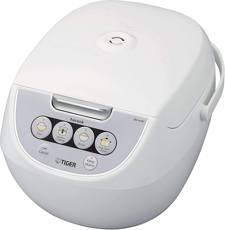 Tiger 10-Cup Micom Rice Cooker with Food Steamer and Slow-Cooker Funct