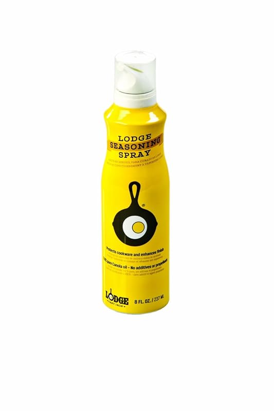 Lodge Cast Iron Seasoning Spray with 100% Canola Oil to Restore and Pr