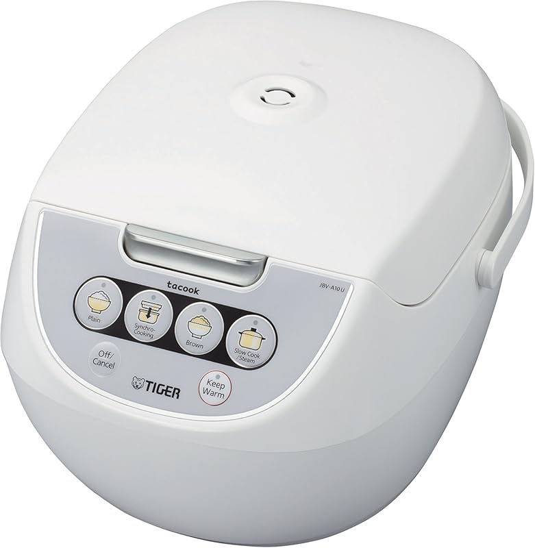 Tiger JBV-A10U Micom Rice Cooker and Warmer, 5.5-Cup Uncooked with TAC