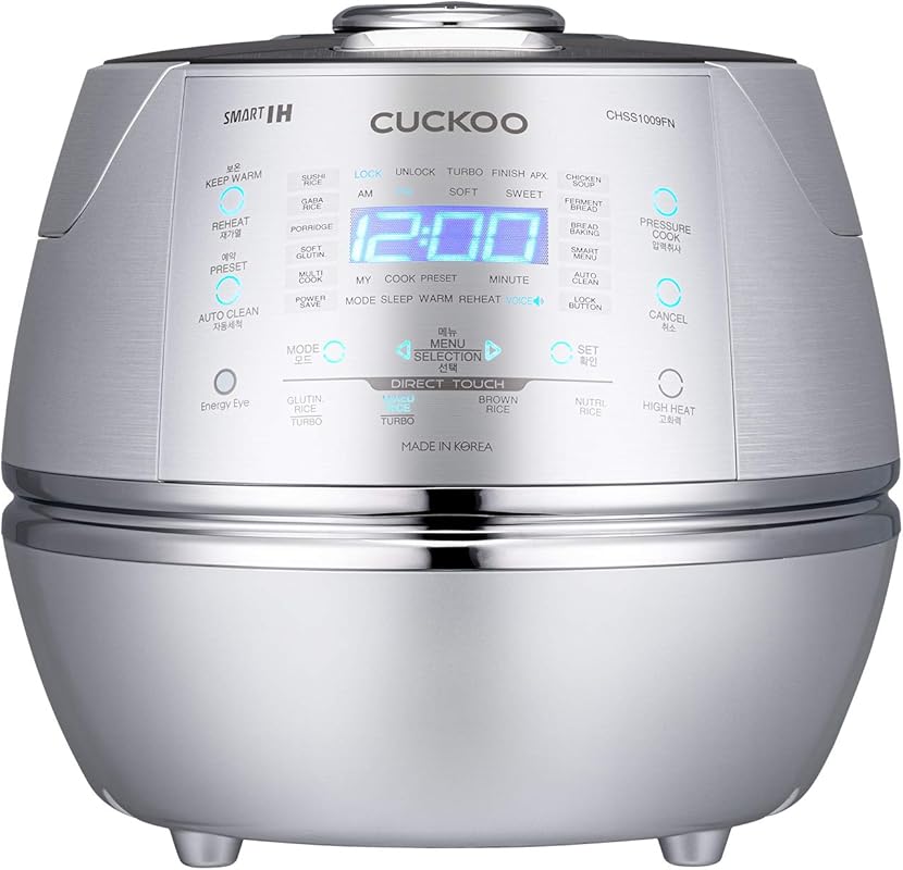 CUCKOO CRP-CHSS1009FN IH Pressure Rice Cooker, 10-Cup Uncooked Capacit