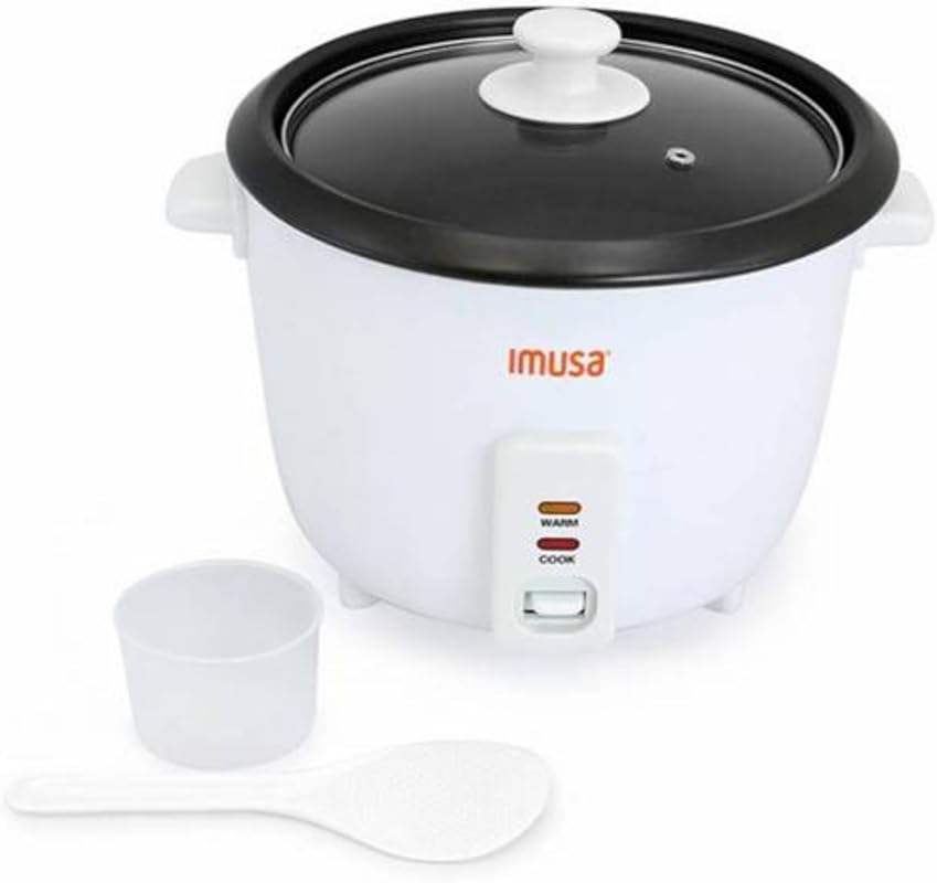 IMUSA GAU-00012 5-Cup Electric Nonstick Rice Cooker, 10-Cup Cooked Cap
