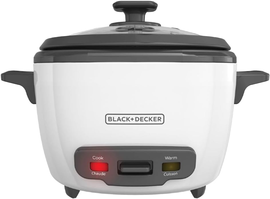 BLACK+DECKER 16-Cup rice cooker RC516 with steaming basket, removable 