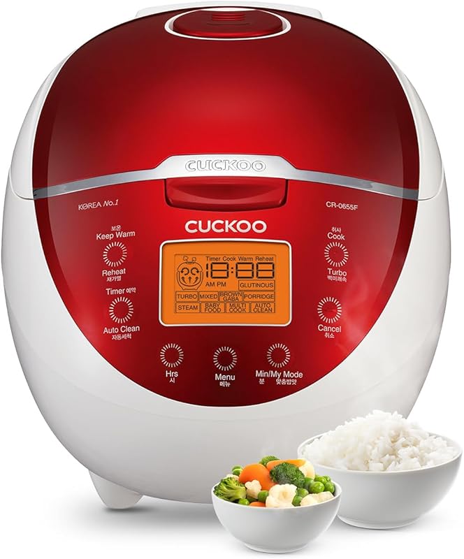 CUCKOO 6-Cup Micom Rice Cooker with Delay Timer, Keep Warm, Food Steam