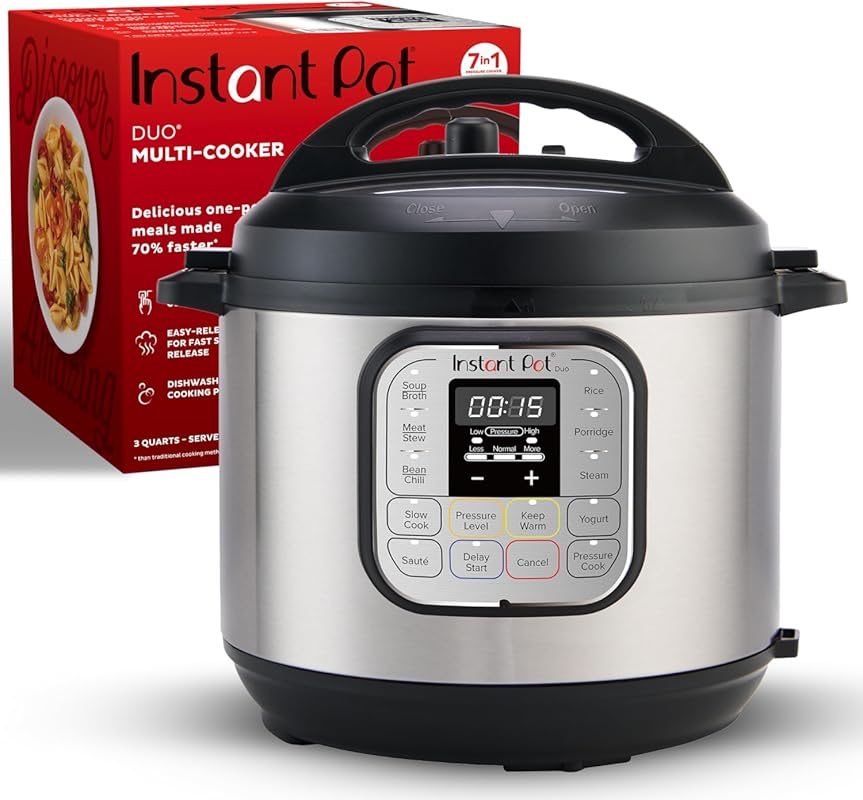 Instant Pot Duo Mini 3-Quart 7-in-1 Electric Pressure Cooker with App,