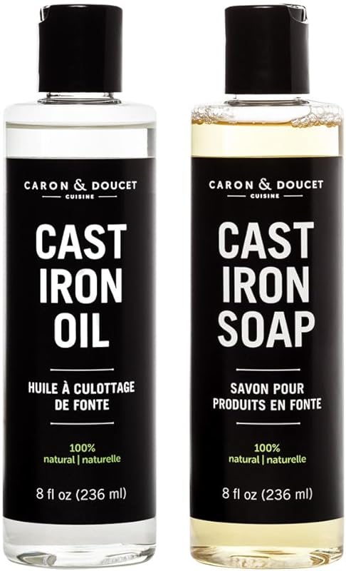 Caron & Doucet Plant-Based Cast Iron Cleaning and Conditioning Set wit