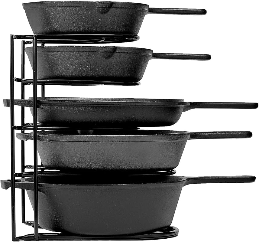 Cuisinel Heavy-Duty 5-Tier Pots and Pans Organizer Holds 50 lb, Fits S