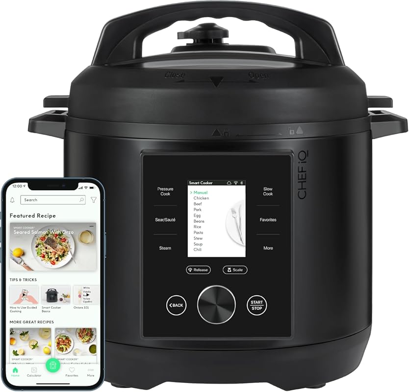 CHEF iQ 6‑Quart Smart Pressure Cooker with Wi‑Fi and Built‑in Scale, 1