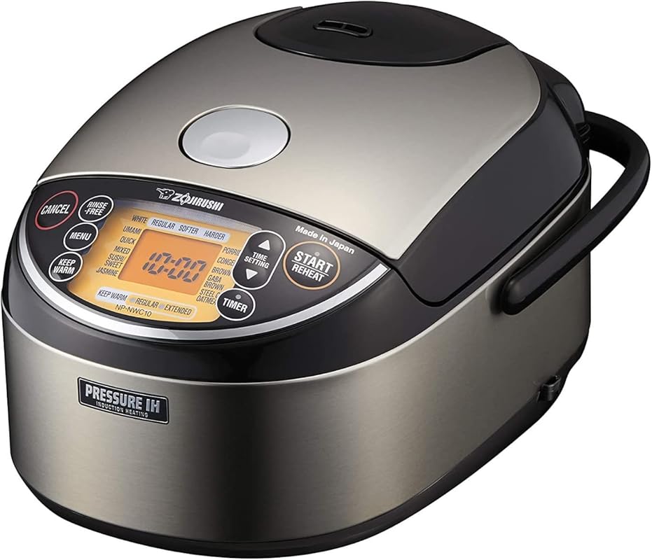 Zojirushi NP-NWC10XB 5.5-Cup Pressure Induction Heating Rice Cooker wi