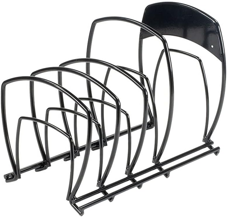 Lodge 5-Tier Matte Black Steel Cookware Organizer for Kitchen and Pant