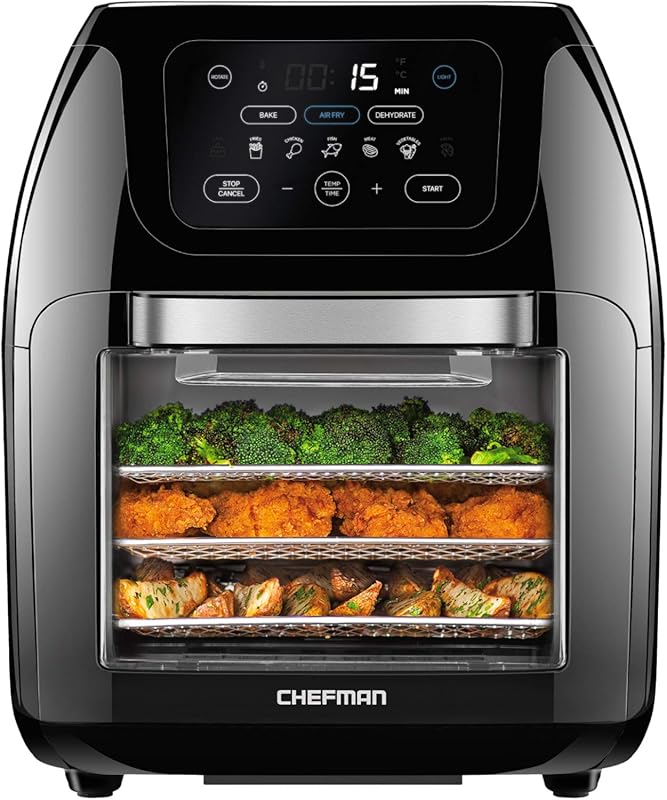 CHEFMAN Multifunctional Digital Air Fryer with Rotisserie, Dehydrator