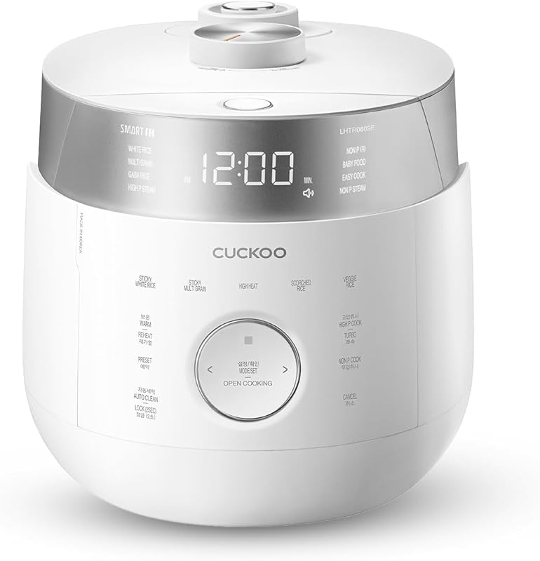 CUCKOO Twin Pressure 6-Cup Uncooked/12-Cup Rice Cooker with Induction 