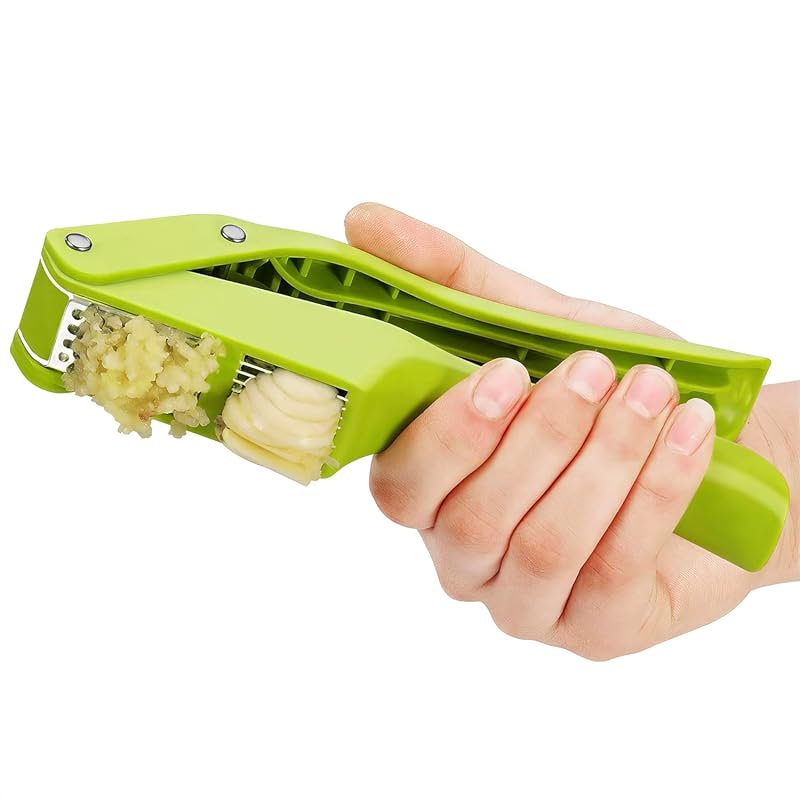 2-in-1 garlic slicer and mincer – stainless steel and durable plastic,