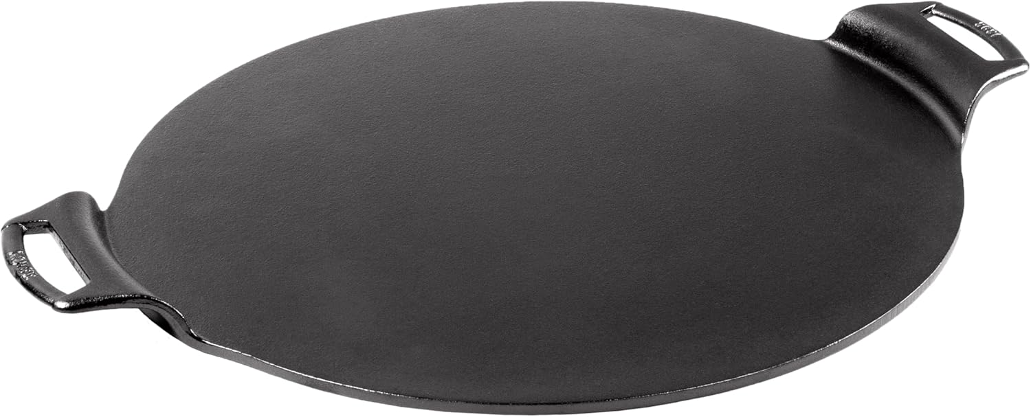 Lodge 15-Inch Pre-Seasoned Cast Iron Pizza Pan for Evenly Cooked Crust