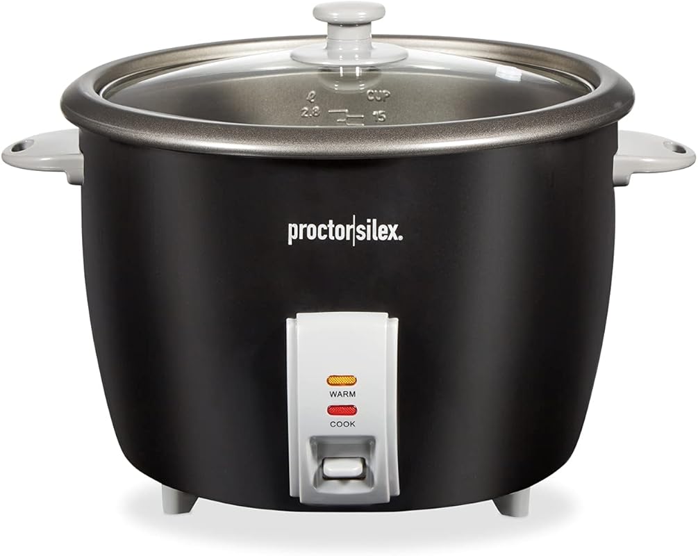 Proctor Silex 37555 Rice Cooker & Food Steamer, 30-Cup Cooked (15 Unco