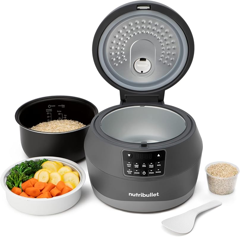 nutribullet EveryGrain Cooker Compact Multi-Grain Electric Cooker, 11x