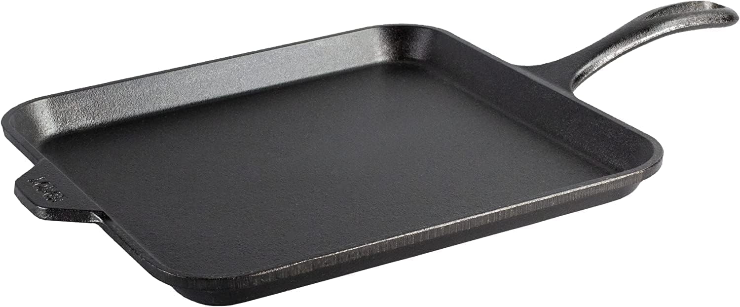 Lodge 11-Inch Pre-Seasoned Cast Iron Square Griddle