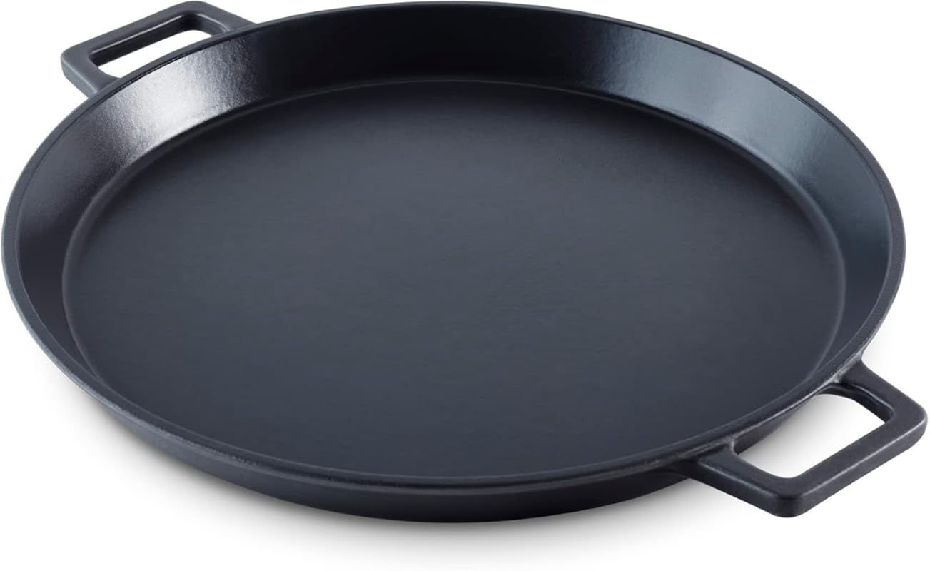 13-inch DASH Zakarian Cast Iron Skillet with Dual Handles and Titanium