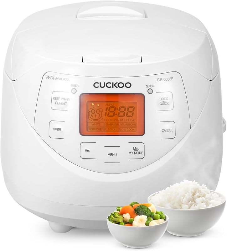 CUCKOO 6-Cup Korean Micom Rice Cooker with Delay Timer, Keep Warm, Foo
