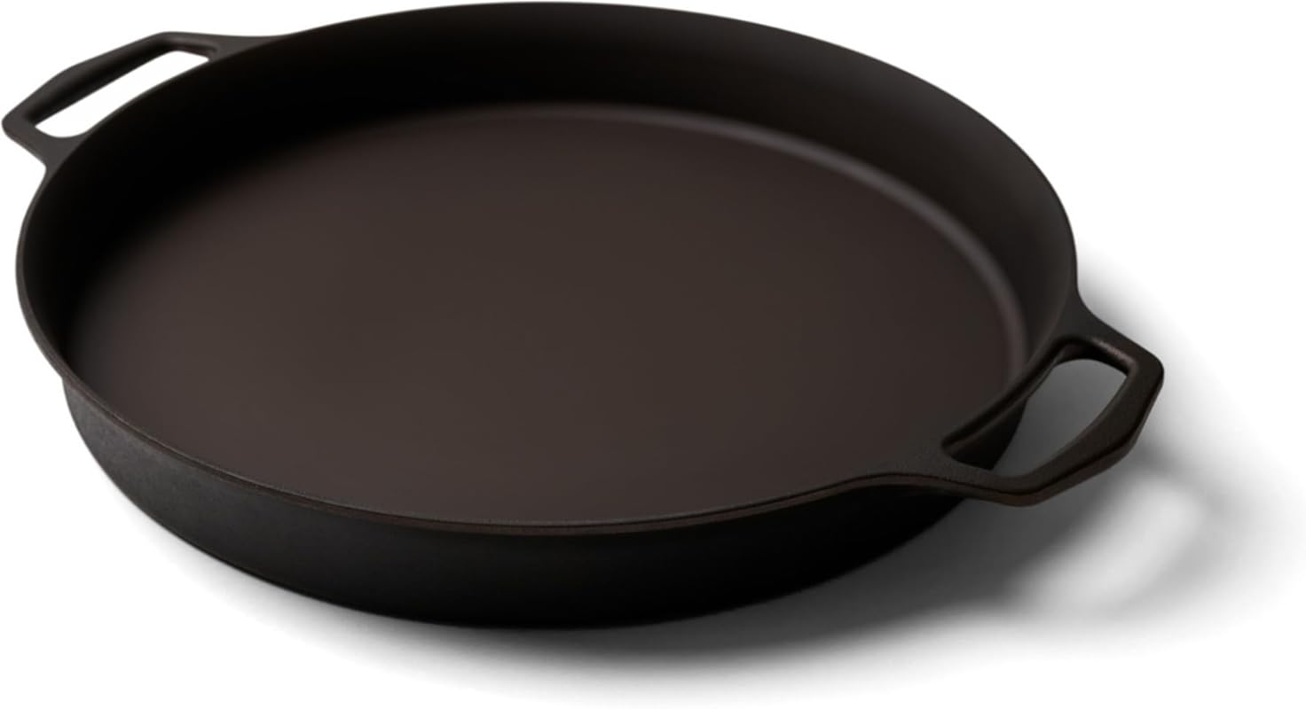 Field Company No.16 Smooth Pre-Seasoned Cast Iron Skillet with Double 