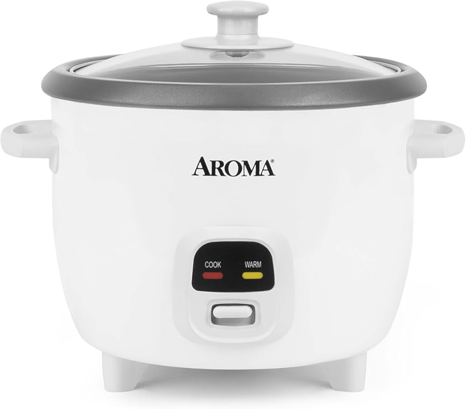 AROMA 3-Cup Rice Cooker (Uncooked) / 6-Cup Cooked, Oatmeal and Soup Ma