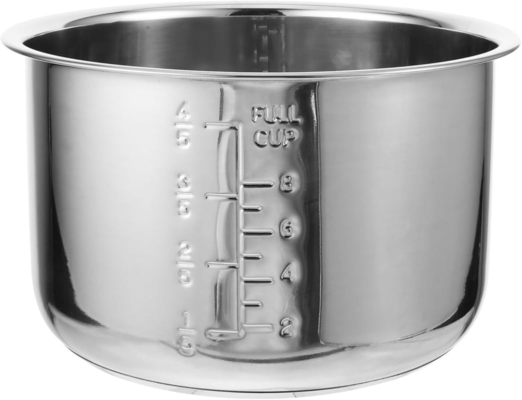 Baluue 4L Stainless Steel Inner Pot for Rice Cookers, Widely Compatibl