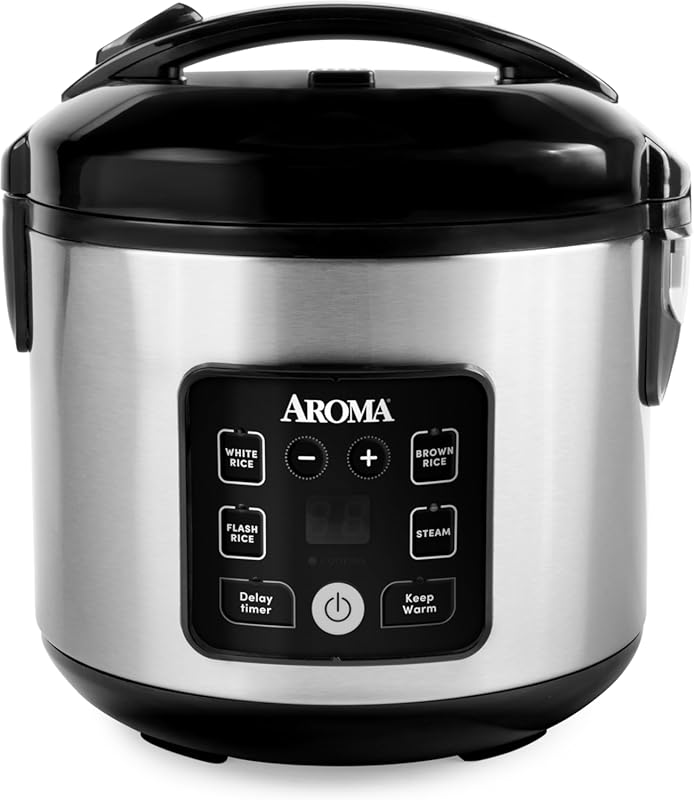 AROMA CoreCoat Digital Rice Cooker & Steamer for Brown Rice, Nonstick 