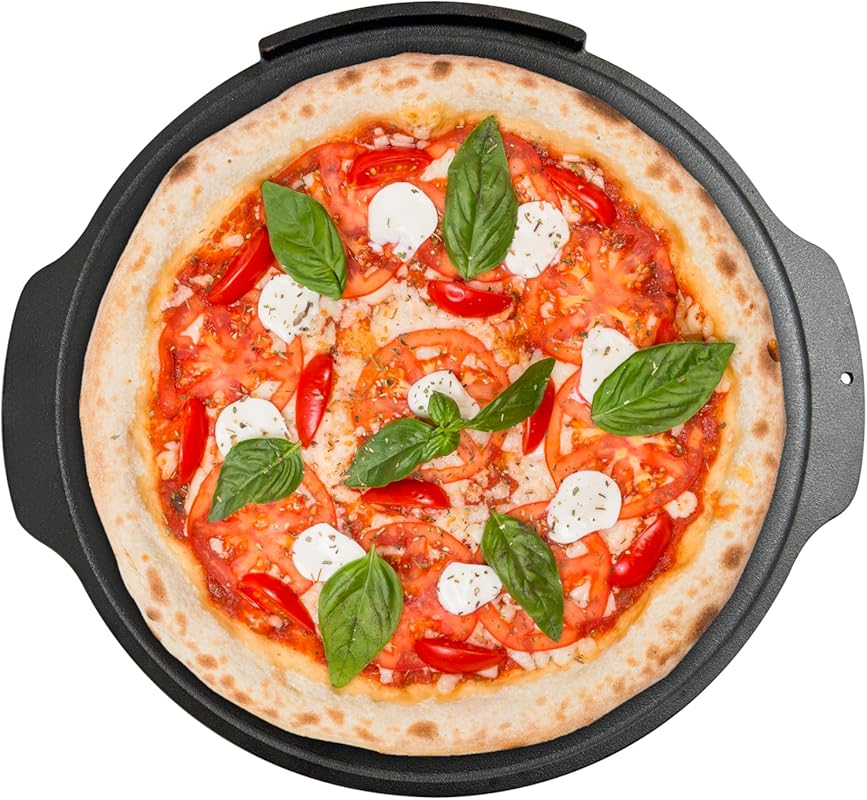 Outset 18-Inch Cast Iron Grill Pizza Pan