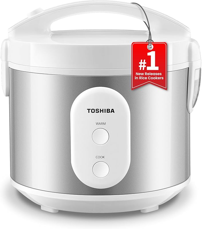 TOSHIBA 5.5-Cup Rice Cooker & Steamer with Removable Nonstick Pot, Ste