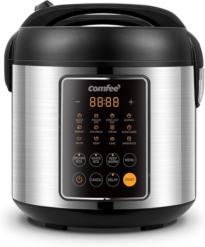 COMFEE' 14-in-1 5.3-Quart Multi Cooker for Rice, Slow Cook, Steam, Sau
