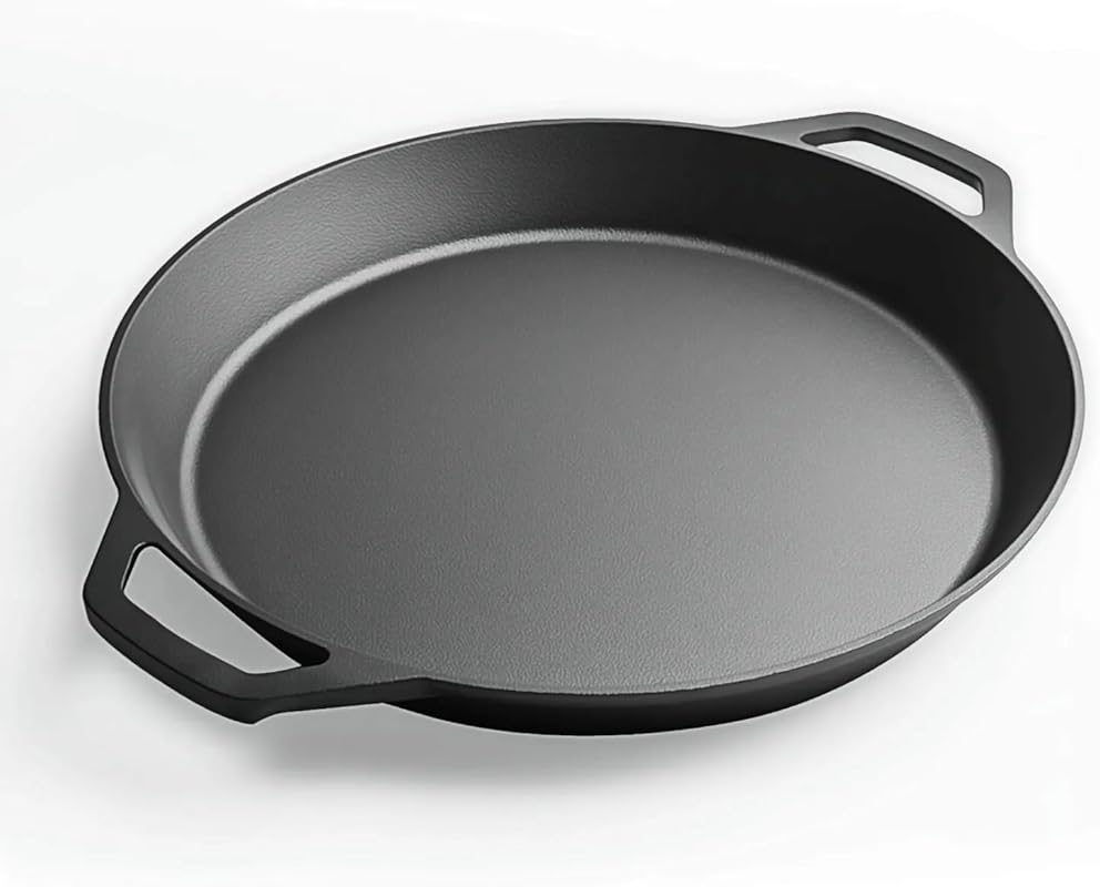 LI-GELISI 18-Inch Rust-Resistant Cast Iron Frying Pan