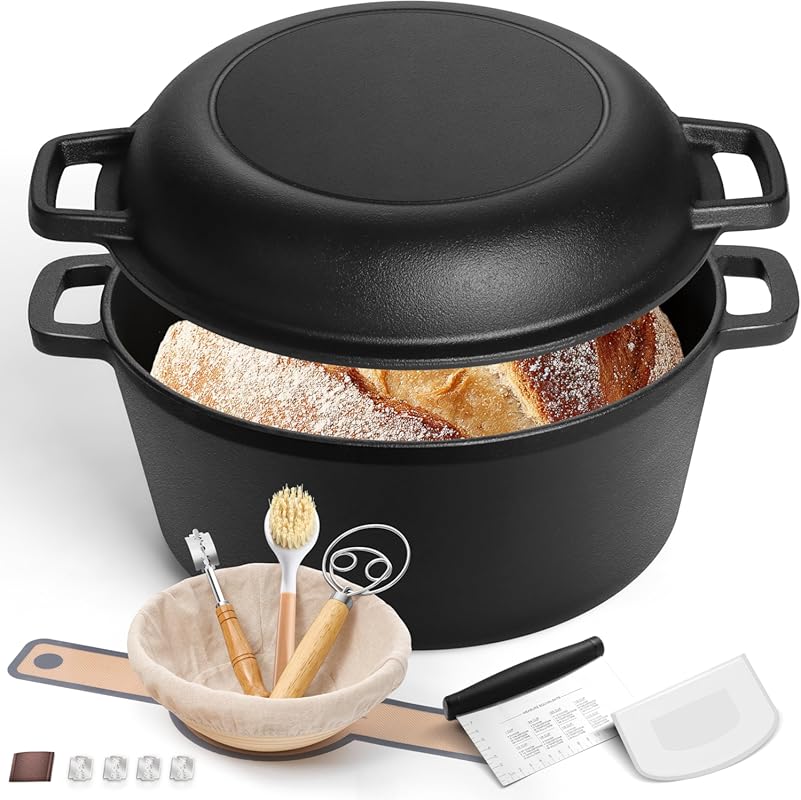 E-far 5QT 2-in-1 Dutch Oven Set