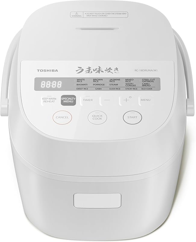 TOSHIBA OriginTaste 10-Cup Rice Cooker with Fuzzy Logic, 15 Functions,